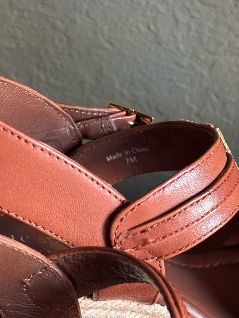 Kate Spade Studded Espadrille Platform Wedge Sandals Women Size 7 Brown Lux - Picture 7 of 9